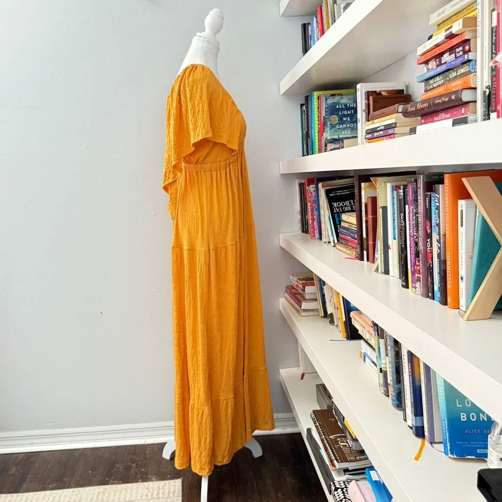 Free People Dress La La Maxi Dress in Golden Pollen XS - Picture 8 of 14